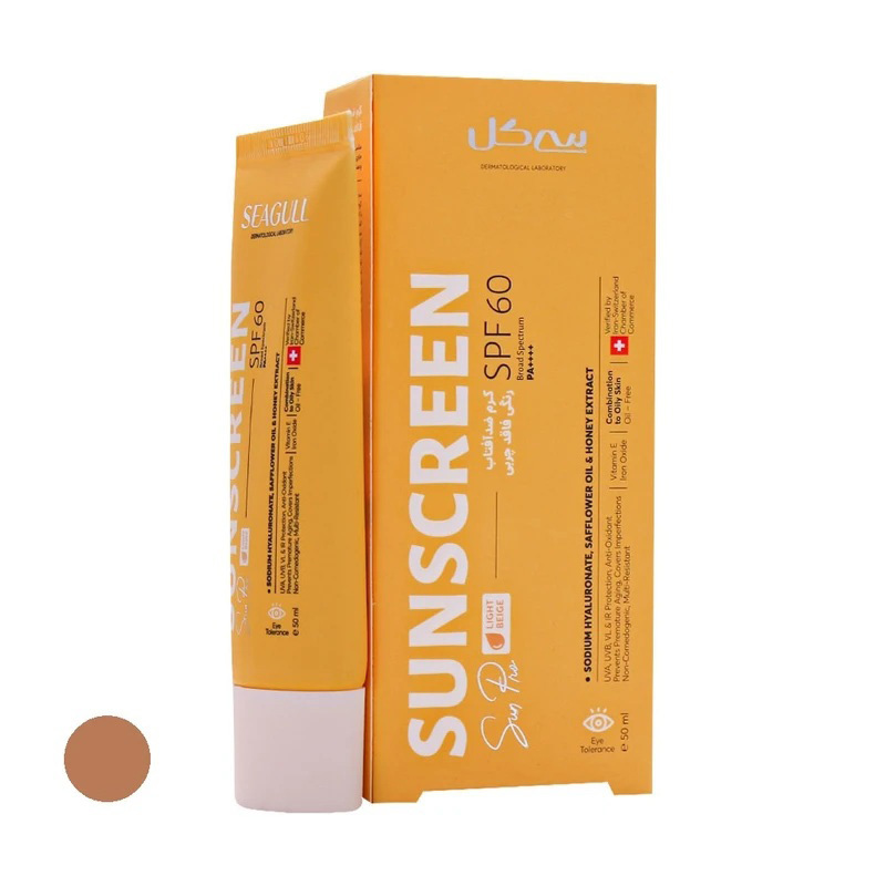  کرم ضد آفتاب رنگی سی گل SPF 60 مدل 908 ‌ 